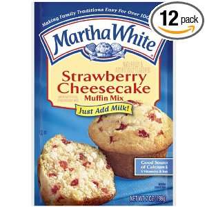 Martha White Muffin Mix, Strawberry Cheesecake, 7 Ounce Packages (Pack 