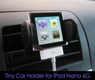 Tiny Car Holder w/Vent Clips for New iPod Nano 6G  