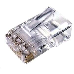  RJ45 CAT5e Stranded Connector   50 Pack Electronics