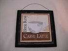 cafe latte coffee wooden kitchen wall art sign cafe dec $ 7 99 