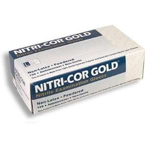  Nitri Cor Gold Nitrile Powdered Disposable Gloves(QTY/1000 