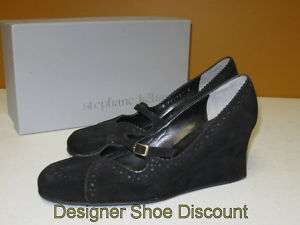 Stephane Kelian 10 M Black Suede Wedge Briela Shoes  