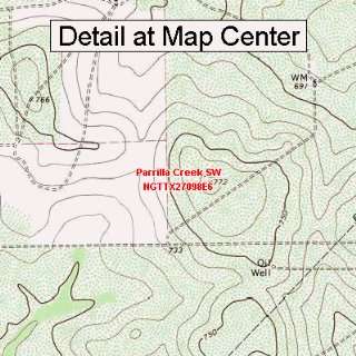 USGS Topographic Quadrangle Map   Parrilla Creek SW, Texas 