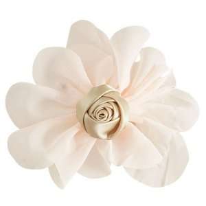   Pcs Peach Color Chiffon Rose Flower Decor Hair Clip for Lady Beauty