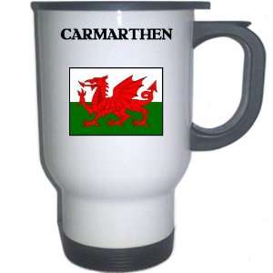  Wales   CARMARTHEN White Stainless Steel Mug Everything 