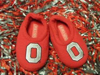 Cute OSU OHIO STATE BUCKEYES Embroidered SLIPPERS Toddler Boy Girl S 5 
