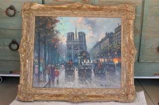 Antoine Blanchard Notre Dame Parisian Oil Painting  