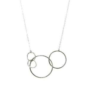  Mimi & Marge Textured Sterling Silver Rings Necklace Mimi 