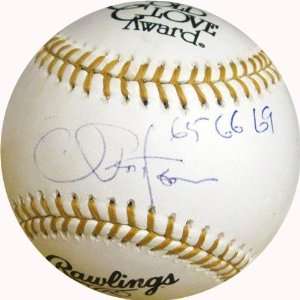  Joe Pepitone 65, 66, 69 Autographed Gold Glove Baseball 