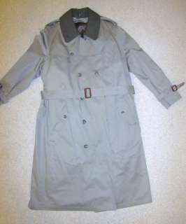 Mens Stafford Lined Beige Double Breasted Trech Coat/RainCoat Size 44 