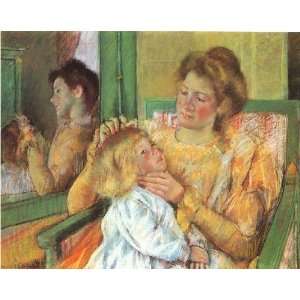    Mother Combing Her Childs Hair, By Cassatt Mary 