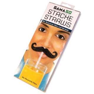 Moustache STACHE Straws Party Prostate 6 Re usable Gama Go New 