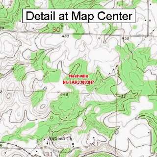  USGS Topographic Quadrangle Map   Nashville, Arkansas 