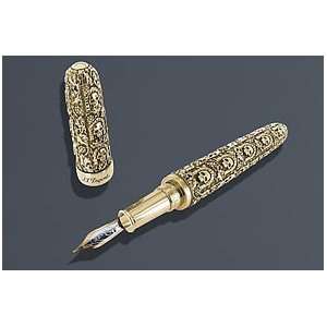  S.T. Dupont Orpheo Catacombes Fountain Pen   Gold, Fine 