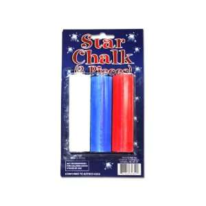  Patriotic Star Shaped Chalk   Pack of 96
