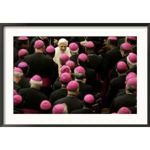  Pope Benedict Xvi Greets Bishops Collections Framed 