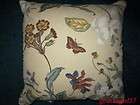 SQUARE THROW PILLOW *flaw* Waverly Garden Images Parchment 20x20 NEW 
