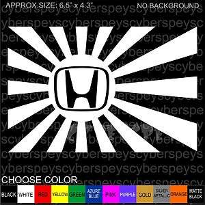 Rising Sun . Honda Logo Stickers Car Vinyl Decals JDM  