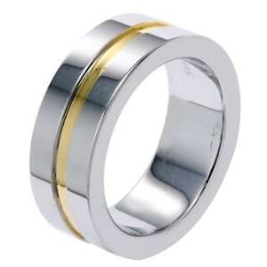  7MM Plain Polished Stainless Steel Wedding Band Ring With 