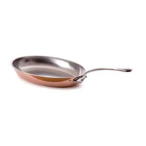   13.5 in Oval Frying Pan w/ Stainless Steel Handle