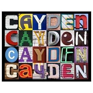  CAYDEN Personalized Name Poster Using Sign Letters 