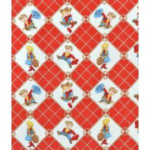  Red Round Up Patch Flannel Fabric Arts, Crafts & Sewing