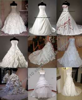 In Stock New White Ivory Bridal Wedding Dresses Size 6 8 10 12 14 16 
