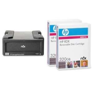  RDX System w/ Removable Disk Cartridge, 320GB, 2 Count 