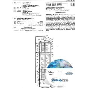  NEW Patent CD for VACUUM DEAERATOR DEVICE 