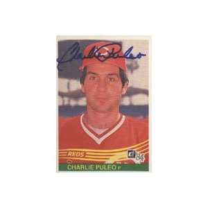  Charlie Puleo, Cincinnati Reds, 1984 Donruss Autographed 