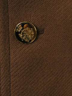 Samuelsohn Vintage Vtg Tweed Sport Coat Brown Full Canvas Brass 