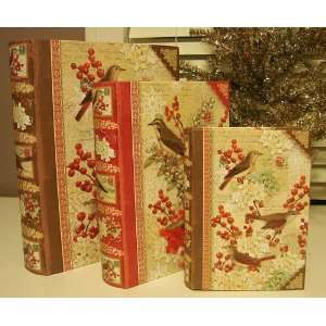 Punch Studio Vintage Postcard Birds & Christmas Hydrangea Nesting Book 