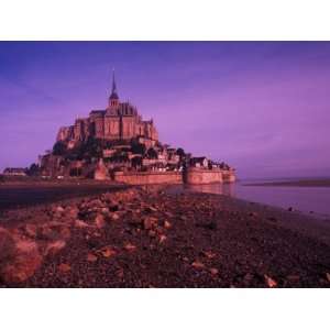  Mont St. Michel Fortress, Normandy, France Premium 
