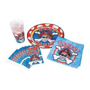 Pirate Party Plate, Napkins, Cups Set (40 pc)