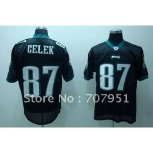   philadelphia eagles #87 brent celek black color jerseys size48 56