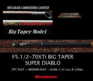 Megabass EVOLUZION Ti CARROZZERIA BIG TAPER F5.1/2 70XTi EVA SUPER 