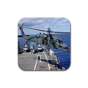 Helicopter hh60 pave hawk Rubber Square Coaster set (4 