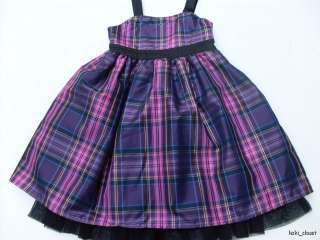 Justice for Girls Special Occasion Plaid Dress 10 NWT  