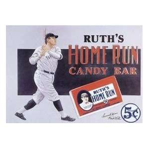  Babe Ruth Candy Bar Metal Sign *