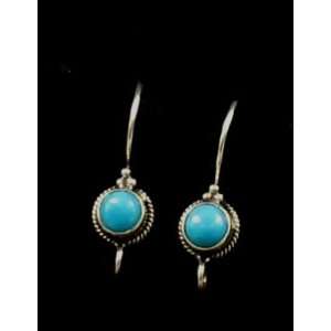  STERLING SLEEPING BEAUTY TURQUOISE FRENCH EARWIRES 