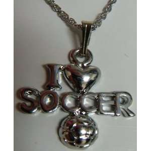  I Love Soccer Chain Necklace (Brand New) 