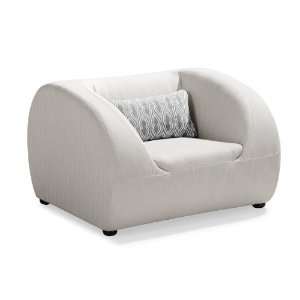  Zuo Event Beige and Gray Pattern Microfiber Arm Chair 