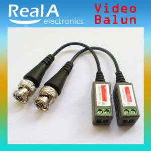   25pairs) Camera CCTV BNC Male CAT5 Video Balun Transceiver Cable NEW