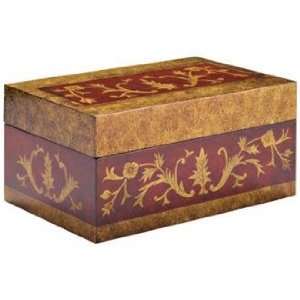  Kichler Chalmette Aged Red Rectangular Decorative Box 