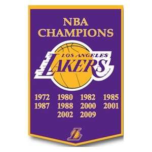  Los Angeles Lakers 24x36 Wool Dynasty Banner Sports 