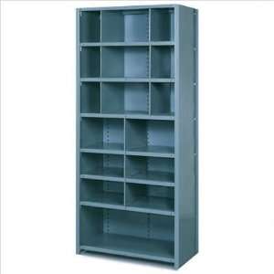 16 Compartment Bin Shelving   8 Shelves Color Wedgewood Blue, Section 