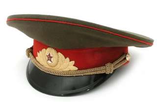 USSR Soviet ARMY OFFICER VISOR Khaki Cap RED Star M  