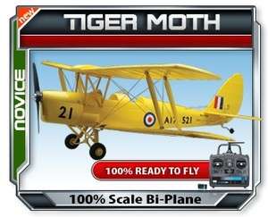 Parkflyers Tiger Moth Bi Plane Micro 200 Class RC Airplane NEW  