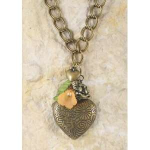  Timeless Love Antiqued Brass Necklace 