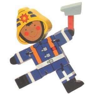  Fireman with Axe Flexi Wooden Character Toys & Games